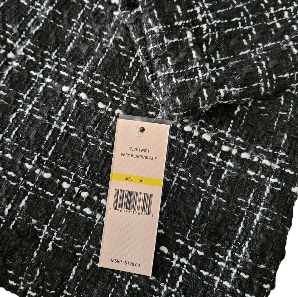 Nanette Lepore Black & White Tweed Blazer Jacket - Picture 5 of 5